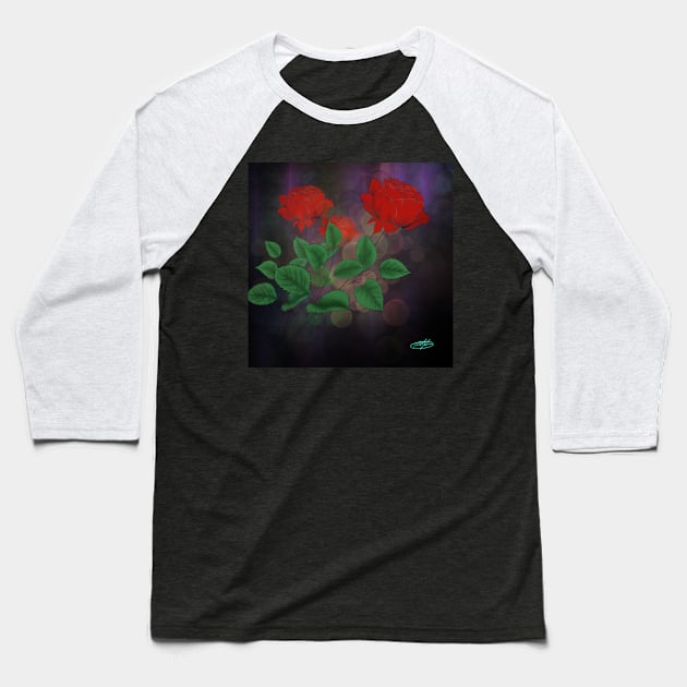 Red roses Baseball T-Shirt by Richardramirez82